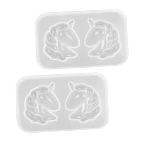 Housoutil 4 Stk. Teiliges Einhorn Silikonform für Epoxidharz Gießformen Kreative DIY Crystal Epoxy Mold Wiederverwendbare Langlebige Silikonform für Desktop Schmuck und Basteldekoration von Housoutil