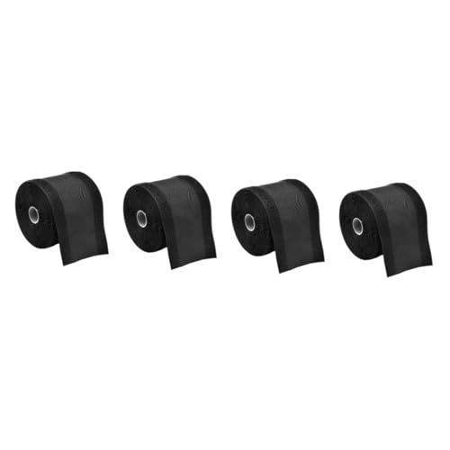 Housoutil 4 Stück 3 Teppichärmel Gehäuse Versteck im Freien Rampen Kabelabdeckungen für Kabel an der Wand Slot drahtbinderücken kabelschutz Bodenkabelabdeckung Nylon Black von Housoutil