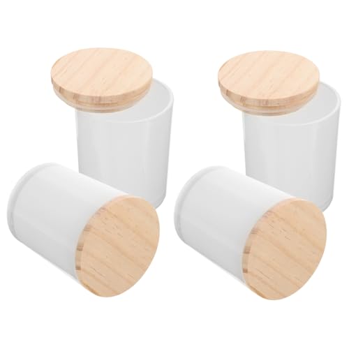 Housoutil 4 Stück Glas Kerzengläser mit Bambusdeckel Stabile DIY Kerzenbehälter Teelicht Halter Leichtes Glas Holzmaterial für Bar Raum Dekoration Housoutil 4 Stück Glas Kerzengläser mit Bambusdeckel Stabile DIY Kerzenbehälter Teelicht Halter Leichtes Glas Holzmaterial für Bar Raum Dekoration von Housoutil