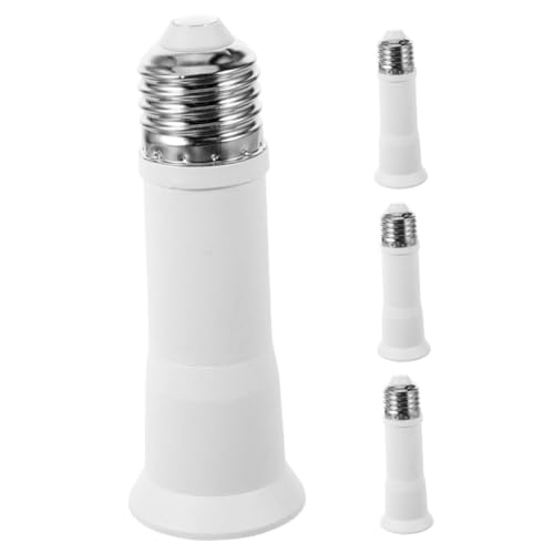 Housoutil 4 Stück Lampenfassung Adapter Verlängerbar Lichtadapter Fassung für Vielseitige Beleuchtung Einfache Installation Geeignet für Werkstatt Garage Keller und Gewerbe von Housoutil