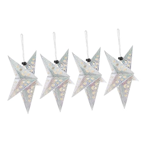 Housoutil 4 Stück Papierlampenschirme Fünfzackiger Stern Silber Deckenlampe Weihnachtsdeko Innen Party Geburtstag Deko Housoutil 4 Stück Papierlampenschirme Fünfzackiger Stern Silber Deckenlampe Weihnachtsdeko Innen Party Geburtstag Deko von Housoutil
