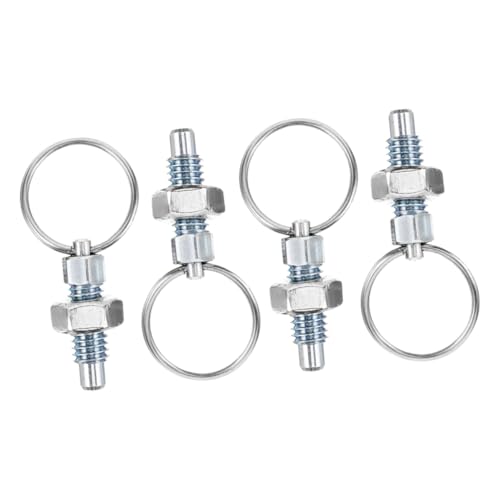 Housoutil 4 Stück Teiliges Federbelasteter Rastbolzen mit Zugring Präziser nicht Verriegelbarer Indexierbolzen aus Blau Verzinktem Stahl für Industrielle Maschinen und Schränke Housoutil 4 Stück Teiliges Federbelasteter Rastbolzen mit Zugring Präziser nicht Verriegelbarer Indexierbolzen aus Blau Verzinktem Stahl für Industrielle Maschinen und Schränke von Housoutil