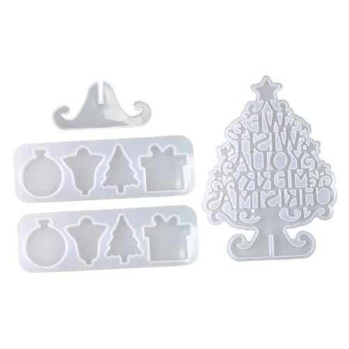 Housoutil 4 Stück Teiliges Silikon Weihnachtsglocken und Baumformen DIY Kristall Epoxidharzform Flexibel Wiederverwendbar für Handgemachten Christbaumschmuck Weihnachtsdeko Housoutil 4 Stück Teiliges Silikon Weihnachtsglocken und Baumformen DIY Kristall Epoxidharzform Flexibel Wiederverwendbar für Handgemachten Christbaumschmuck Weihnachtsdeko von Housoutil