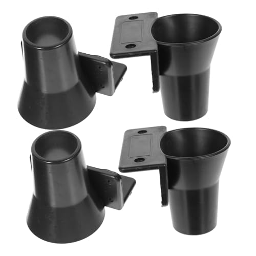 Housoutil 4 Stück Wandhalterung für Elektrowerkzeuge Schraubendreher Organizer Werkzeughalter Werkstatt Regal Schwarz Platzsparend Stabil und Langlebig für Werkbank und Garage von Housoutil