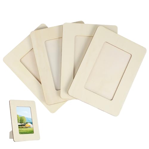 Housoutil 4Stücke DIY Holzfoto Rahmen Für Unvollendete Fotorahmen Holz Für Malprojekte Und Kinderzeichnungen Sicher Und Langlebig Housoutil 4Stücke DIY Holzfoto Rahmen Für Unvollendete Fotorahmen Holz Für Malprojekte Und Kinderzeichnungen Sicher Und Langlebig von Housoutil
