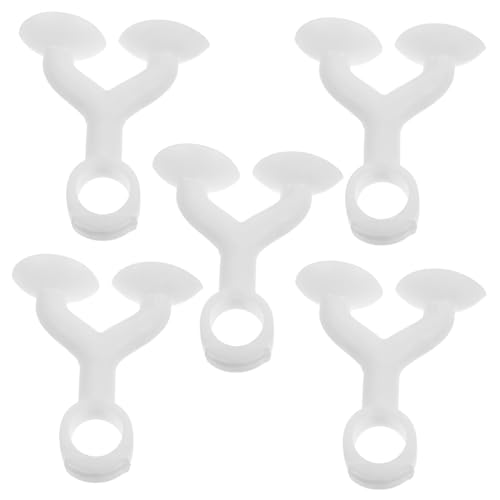 Housoutil 5 Stück Silikon Türstopper mit Doppel saugnäpfen Stoßfest Selbstklebend ohne Bohren Sicherer Halt für Türgriffe in Wohnmobil Bad Küche und Büro Langlebig und Vielseitig Einsetzbar von Housoutil