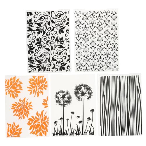 Housoutil 5stücke Prägefolder Für Kartenherstellung Kunststoff Blumen Schablonen Bastelvorlagen Prägestempel Zum Dekorieren Housoutil 5stücke Prägefolder Für Kartenherstellung Kunststoff Blumen Schablonen Bastelvorlagen Prägestempel Zum Dekorieren von Housoutil
