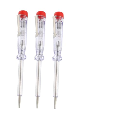 Housoutil 5 Stück Teiliges Spannungsprüfer Schraubendreher Transparenter Voltage Detector Pen mit Neonröhre Vielseitiger Stromsucher für Haushalt Industrie Arbeitsplatz Tragbar Geeignet für von Housoutil