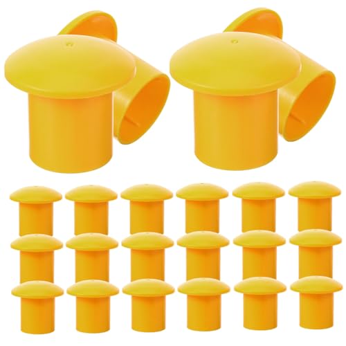 Housoutil 50 Stück Rebar Schutzkappen aus Kunststoff Robuste Sicherheitsabdeckungen für Stahlbewehrung Vielseitig Einsetzbar Baustellen Schützen vor Verletzungen und Verschleiß von Housoutil