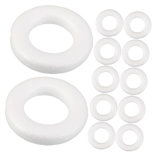 Housoutil 50 Stück Schaumstoff Kranzringe für DIY Basteln Leichte Polystyrol Ringe für Hochzeitsdekorationen Blumenarrangements und Vielseitige Festdeko Housoutil 50 Stück Schaumstoff Kranzringe für DIY Basteln Leichte Polystyrol Ringe für Hochzeitsdekorationen Blumenarrangements und Vielseitige Festdeko von Housoutil