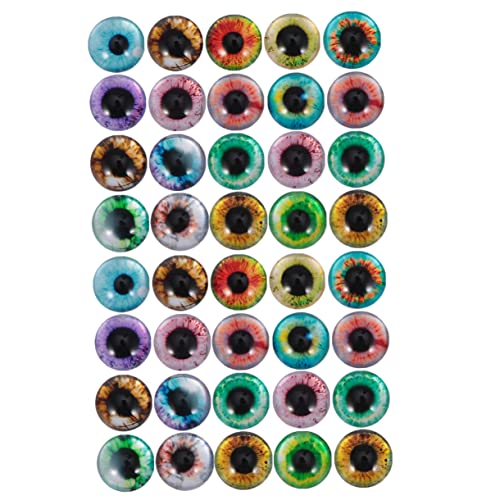 Housoutil 50 Stück Zeit Edelstein Glas Patch Augen Selbstklebend Augen Für Schmuck Blau Zum Basteln Glasflecken Edelsteine ​​glasaufkleber Cabochon Aus Glas von Housoutil