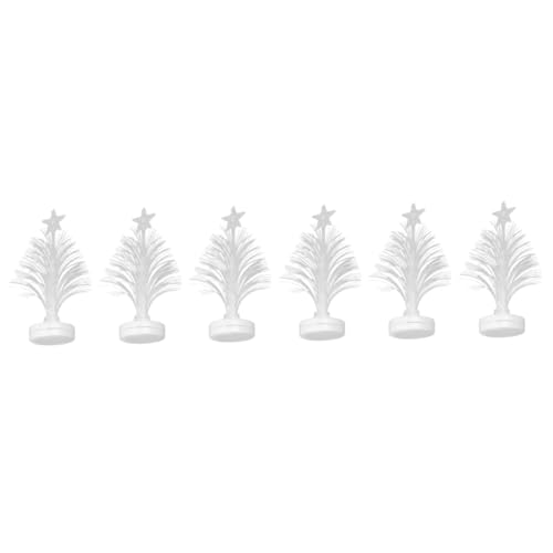 Housoutil 6 Stk Farbwechselnde Faseroptische Lampe Glasfaser-weihnachtsbeleuchtung Weihnachtsbaum Lichter Glasfasersterndecke Geführter Weihnachtsbaum Tischlampe Geburtstagsgeschenk Weiß Led von Housoutil
