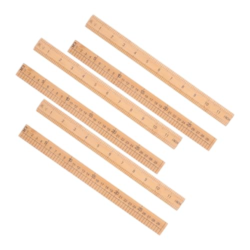 Housoutil 6 Stück Bambuslineale mit Dualer Messskala und Langlebige Leichte Doppelseitige Messlineale für Nähen Basteln Büro und Schule Vielseitig und Tragbar Housoutil 6 Stück Bambuslineale mit Dualer Messskala und Langlebige Leichte Doppelseitige Messlineale für Nähen Basteln Büro und Schule Vielseitig und Tragbar von Housoutil