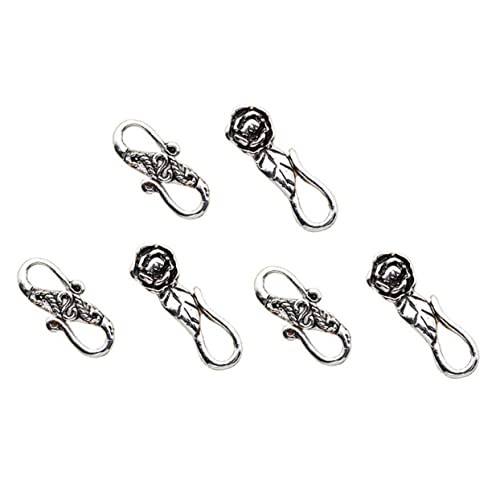 Housoutil 6 Stück Teiliges Zubehörset für Diy Schmuck Silber Clips und Kristallperlen mit S Haken Verschlüssen für Armbänder und für Kreative Schmuckherstellung von Housoutil