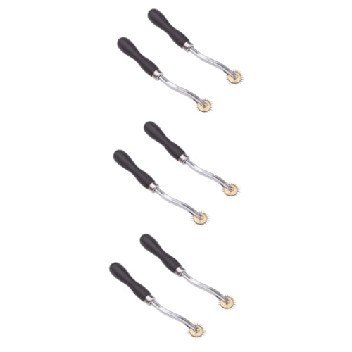 Housoutil 6 Stück Toothed Stoffrad mit Holzgriff Robustes Stahl Kopierrädchen für Präzises Markieren von Schnittmustern und Nähten für Handnähen Leder Housoutil 6 Stück Toothed Stoffrad mit Holzgriff Robustes Stahl Kopierrädchen für Präzises Markieren von Schnittmustern und Nähten für Handnähen Leder von Housoutil