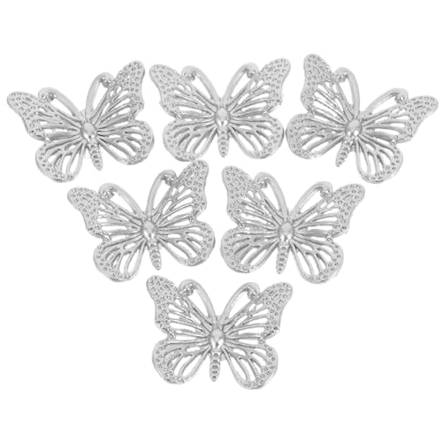 Housoutil 6 Stück Vintage Schmetterling Schubladengriffe Einloch Möbelknäufe Retro Kommodenknöpfe für Schrank Tür Griffe Küchenschrank Türgriff mit Dekorativem Muster und Langlebigem von Housoutil
