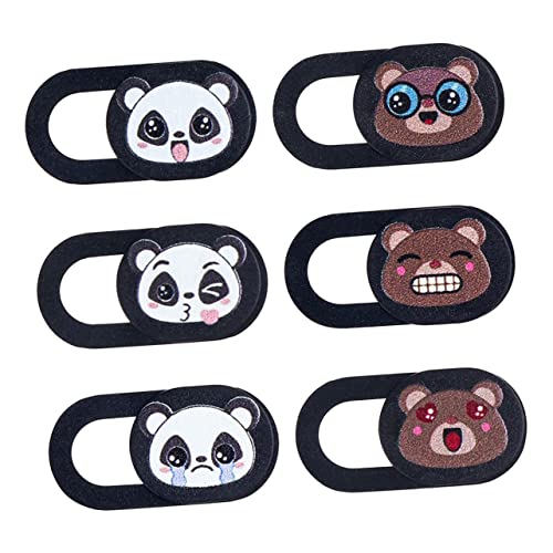 Housoutil Niedliche Webcam-Abdeckung Für Laptops Mit Panda-Muster 6-teilig Kamera-sichtschutz-schieberegler Abs-Material Leicht Und Einfach Zu Tragen Housoutil Niedliche Webcam-Abdeckung Für Laptops Mit Panda-Muster 6-teilig Kamera-sichtschutz-schieberegler Abs-Material Leicht Und Einfach Zu Tragen von Housoutil