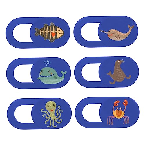 Housoutil Laptop-Abdeckung – 6er-Pack Mit Meerestier-Design – Selbstklebende Webcam – Sichtschutz Für Online- Housoutil Laptop-Abdeckung – 6er-Pack Mit Meerestier-Design – Selbstklebende Webcam – Sichtschutz Für Online- von Housoutil