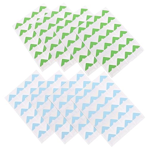 Housoutil 8 Blatt Albumecke Fotoalben Scrapbooking Fotoecken Selbstklebende Aufkleber Fotoecken aus Papier Fotoalbum Corner Tabs Fotoeckaufkleber Foto-Klebeecken Sammelalbum Fotoalbum von Housoutil