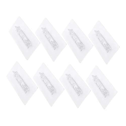 Housoutil 8 Stück Teiliges Selbstklebendes Förmiges Regalbodenträger Transparenter Starker Halter ohne Bohren für Kleiderschrank Aufbewahrung Stabile Regalstütze ohne Rückstände von Housoutil