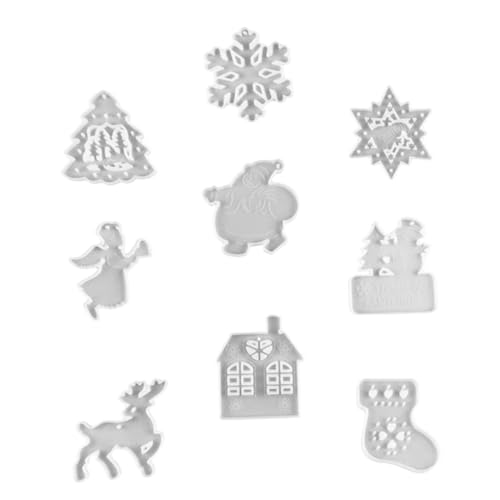 Housoutil 9 Stück Teiliges Silikon Gießformen für Weihnachtsanhänger mit Schneeflocken und Weihnachtsbaum Motiven Langlebig Formstabil für DIY Windspiele und Bastelprojekte zu Weihnachten Housoutil 9 Stück Teiliges Silikon Gießformen für Weihnachtsanhänger mit Schneeflocken und Weihnachtsbaum Motiven Langlebig Formstabil für DIY Windspiele und Bastelprojekte zu Weihnachten von Housoutil