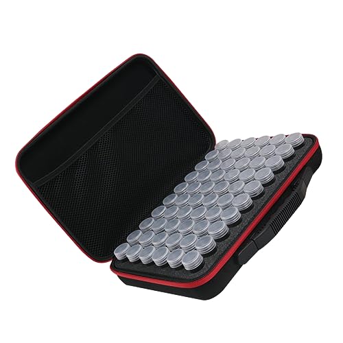 Housoutil Aufbewahrungsbox Für 60 Flaschen Vitrine Stickerei Linie Flaschen Perlen Malerei Aufbewahrungsflasche Rot Housoutil Aufbewahrungsbox Für 60 Flaschen Vitrine Stickerei Linie Flaschen Perlen Malerei Aufbewahrungsflasche Rot von Housoutil