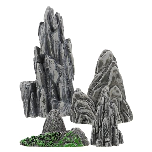 Housoutil Berge Deko Miniatur Set, 4stück Zen Garten Miniatur Berge, Harz Modellbau Landschaft Steingarten Set Für Den Innenbereich Gartenzubehör Mikrolandschaft Housoutil Berge Deko Miniatur Set, 4stück Zen Garten Miniatur Berge, Harz Modellbau Landschaft Steingarten Set Für Den Innenbereich Gartenzubehör Mikrolandschaft von Housoutil