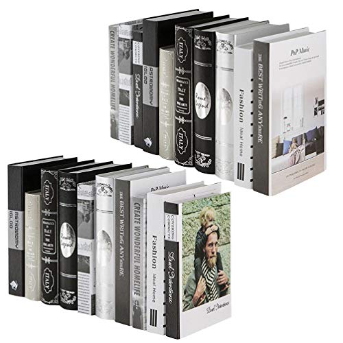 Housoutil Bücherbox 2Pcs Dekoratives Gef?lschtes Buch Faux Book Model Tischregal Display Künstliche Buchdekorfotografie Requisiten für Home Couchtisch Tee Shop Zuf?lliges Muster 1 Faux- Wörterbuch von Housoutil