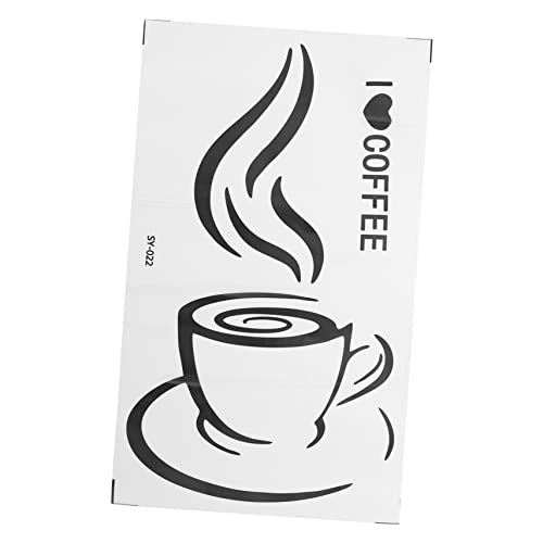 Housoutil Chic Kaffee Stil Home Aufkleber Aufkleber Abnehmbare Aufkleber Für Küche Fenster Glas Partition von Housoutil