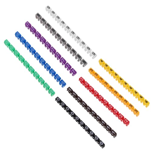 Housoutil Clip-On-Drahtmarkierungen 150 Stück 0–9 Codierte Drahtnummernetiketten Bunte Drahtnummernmarkierung Rohrkabelmarkierung Zum Markieren Der Farbcodierten Kabel 3. 0–4. 0Mm Housoutil Clip-On-Drahtmarkierungen 150 Stück 0–9 Codierte Drahtnummernetiketten Bunte Drahtnummernmarkierung Rohrkabelmarkierung Zum Markieren Der Farbcodierten Kabel 3. 0–4. 0Mm von Housoutil