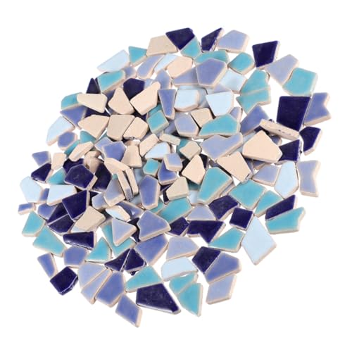 Housoutil DIY Mosaiksteine Unregelmäßige Keramikfliesen Bastelmaterial für Wand Bad Küche Deko Keramikplatten Frostsicher Geeignet für Kreative Handwerksprojekte von Housoutil