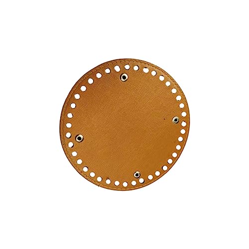 Housoutil DIY PU Leder Bodenplatte Runde Basis für Handarbeiten Zubehör für Handtaschen Geldbörsen Verschleißfest Leicht zu Reinigen von Housoutil
