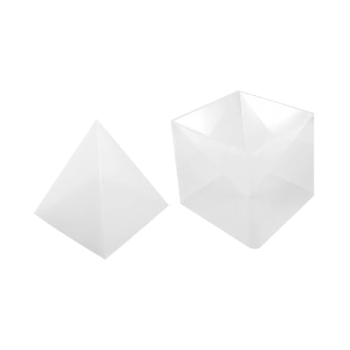 Housoutil DIY Silikonform Pyramide Gießform mit Sockel Reißfest Leicht Entformbar für Epoxidharz Kunstharzformen und Kreative Dekorationen Zuhause von Housoutil