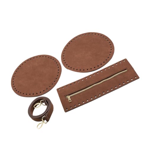 Housoutil DIY Taschen-bausatz Mit Teilen Pu-Leder-Boden Reißverschlussabdeckung Und Schultergurt-zubehör Für Handgefertigte Taschen Strapazierfähiges Material in Kaffee von Housoutil
