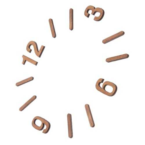 Housoutil DIY Wanduhr Ziffern Römische Holzziffern Ersatz Uhr Zahlen Kit für Wohnzimmer Uhr Reparatur und Dekoration Modernes Design Langlebig und Installieren von Housoutil
