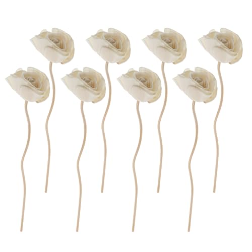 Housoutil Diffuser Sticks Raumduft Diffuser Aroma Sticks Rattanstäbchen Reed Diffusor Stöcke Holzstäbchen Diffusorstäbchen Ersatz Kunstblume Nachfüllsticks für Ätherisches Aromatherapie 8 von Housoutil