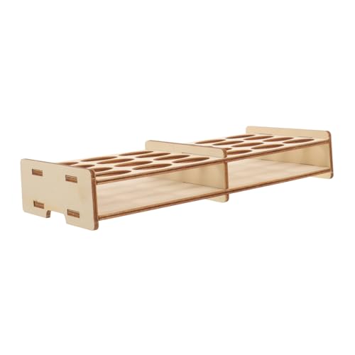 Housoutil Farblagerregal Besteck Abtropfgestell Organisator der Kunstaufbewahrung Fall Etui Pinsel aufbewahrung pinselaufbewarung regalhalterung Acrylfarbe Farbregal Lackierorganisator Holz von Housoutil