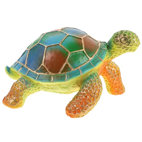 Housoutil Gebeizte Resin Schildkröten Tischlampe LED Nachttischlampe Tiermotiv Schreibtischlicht Dekorative Tierfigur für Schlafzimmer Wohnzimmer von Housoutil