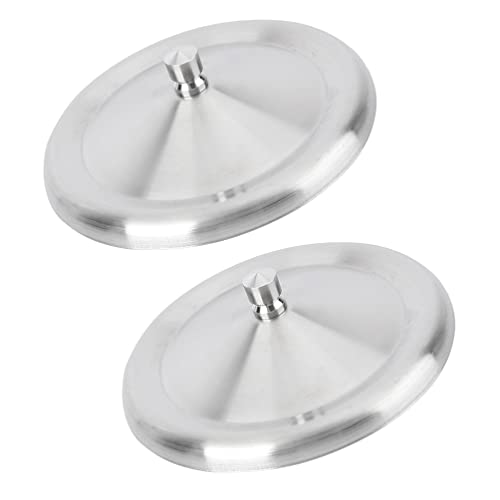 Housoutil Glasabdeckung Trinkglas Trinkglas Abdeckung 2Pcs Cup Deckel Ersatz Metall Becher Deckel Deckel Wasserbecher Deckel für Becher Rundes Essen Silber 8. 5 cm Getränkebecher von Housoutil
