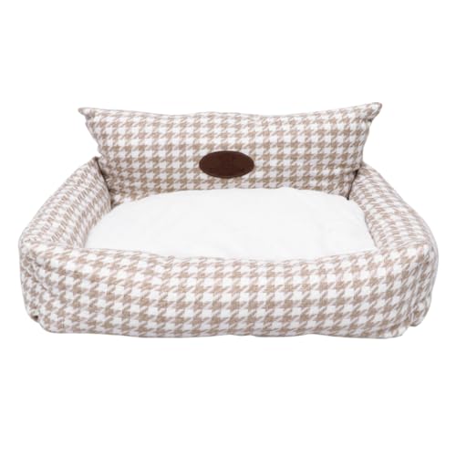 Housoutil Haustierbett pet Bed haustierfeldbett hundbetten hundskrippln Katzenbetten Plüschbett für Katzen Haustierkissen Kissen für Hunde Herbst und Winter Katzennest das Bett Leinen- von Housoutil