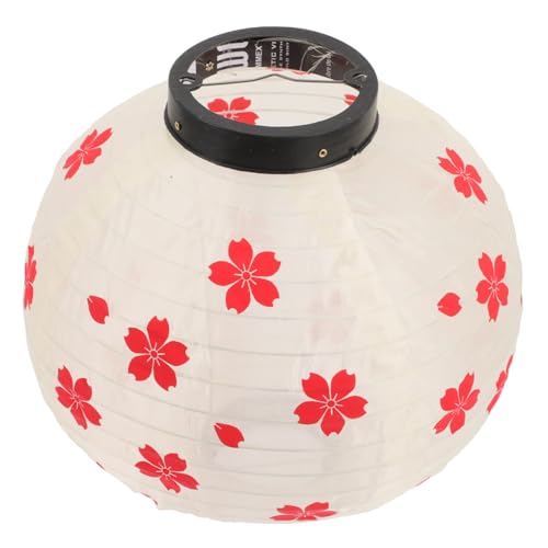 Housoutil Japanische Laterne Rund Ø Faltbar mit Kirschblüten-design Kreative Outdoor-hängelaterne Dekorativ für Restaurant Garten Orientalische Stimmung Innen und Außen Geeignet von Housoutil