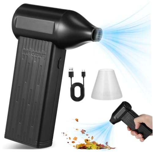 Housoutil Kabeloser Luftgebläse Handheld Blower mit Leistungsstarker Batterie Multifunktionales Gerät für Autoreinigung Trocknen und Staubentfernung Tragbares Design für Zuhause und von Housoutil