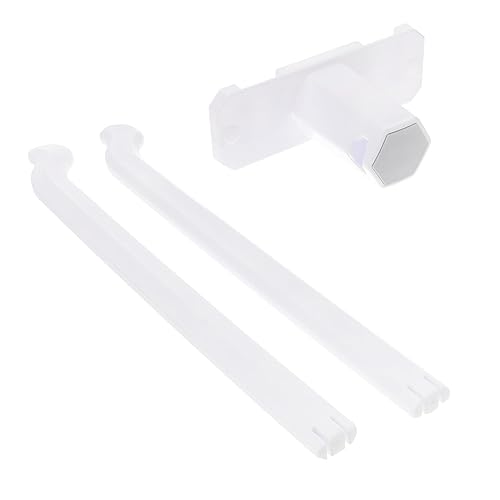 Housoutil Selbstklebender Handtuchhalter Standfuß Badetuchhalter Kunststoff Handtuchhalter Punch-wandhalterung Weiß Pp-Material von Housoutil
