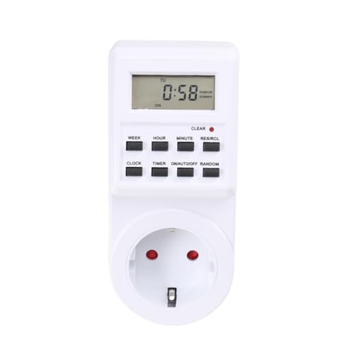 Housoutil Kleiner Bildschirm Mess Timer Digitale Steckdose mit Eu Stecker Elektronischer Countdown Timer für Einfache Nutzung für Innenräume Speichert Einstellungen Housoutil Kleiner Bildschirm Mess Timer Digitale Steckdose mit Eu Stecker Elektronischer Countdown Timer für Einfache Nutzung für Innenräume Speichert Einstellungen von Housoutil
