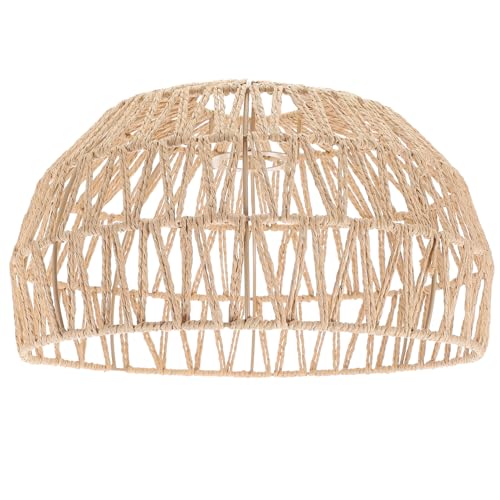 Housoutil Kleiner Vintage Lampenschirm aus Gewebtem Material Hitzebeständig Farbecht Dekorativer Lampenüberzug für Innenräume Geeignet für Decken Stehlampen in Küche Esszimmer Wohnzimmer von Housoutil