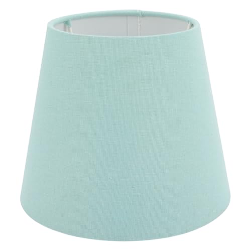 Housoutil Konischer Schirm Modern Lampenschirm Aus Stoff Nachttischlampenschirm Blaue Lampenschirme Für Tischlampen Tischleuchte Schalenabdeckung Stehlampe E27 Eisen Sackleinen Clip von Housoutil