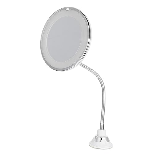 Housoutil LED-Kosmetikspiegel Wandspiegel mit Beleuchtung Schminkspiegel mit Beleuchtung und Vergrößerung Badezimmerspiegel mit Absaugung Vergrößerungsspiegel mit Absaugung Perlmutt Saugnapf von Housoutil