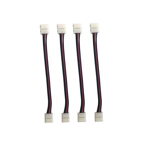 Housoutil LED-Lichtleiste 4 Stück Stoßverbinder Lichtanschluss Netzteilleiste Led Weicher Lichtstreifen 4polig Led Lichtband Verbinder von Housoutil
