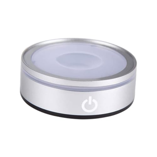 Housoutil Touch Lampenfassung Led Tischlampensockel Doppelstöckig Rund 8cm Silber Für Schmuck Nachtlicht Dekorativ von Housoutil