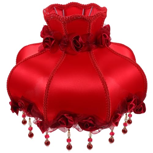 Housoutil Lampenschirm Im Europäischen Vintage-Lampenschirm Aus Stoffkunst Perlen Mit Quaste Muschelkuppel- Für Wohnzimmer Schlafzimmer Zufälliger Stil Housoutil Lampenschirm Im Europäischen Vintage-Lampenschirm Aus Stoffkunst Perlen Mit Quaste Muschelkuppel- Für Wohnzimmer Schlafzimmer Zufälliger Stil von Housoutil